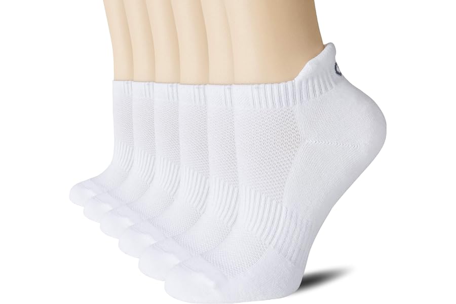 CS CELERSPORT 6 Pairs Ankle Athletic Running Socks Low Cut Sports Tab Socks for Men and Women