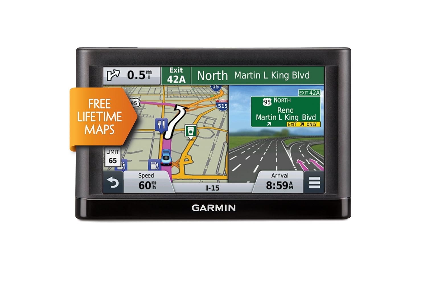 Garmin nuvi 65 LMGPS Navigators System with Spoken TurnByBurn Directions, Preloaded Maps and