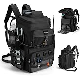 Goture Fishing Backpack with Cooler,55L 900D Tackle Backpack &amp; Rod Holders | 900D Oxford, Insulated Cooler, 2 Rod Holder, Adjustable Divider, Sunglasses/Pliers Pocket, Rain Cover,for Camping Hiking