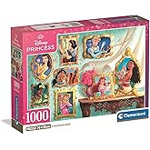 Clementoni Jigsaw Puzzles 1000 Pieces Disney Princess, Puzzle for Adults 14-99 Years, Compact Box, 37046