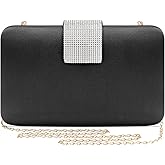 Mulian LilY Satin Rhinestones Evening Bags Party Bridal Clutch Purse For Women Prom Clutch