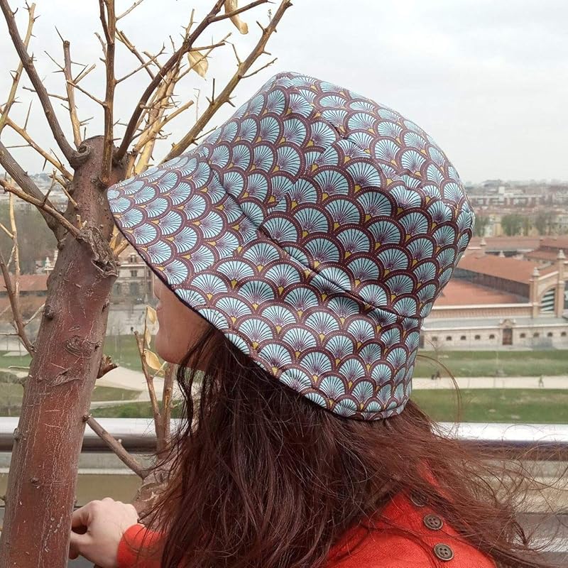 Waterproof hat Blue Rain hat handmade with waterproof fabric and