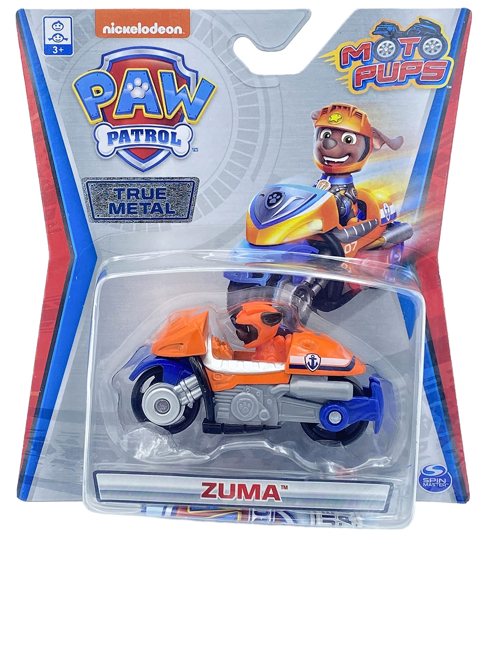 Paw Patrol True Metal Moto Pups 1:55 Diecast Vehicle - Zuma (Orange) 6053257