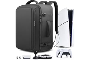 Fxcelets Carrying Case for PS5, Protective Travel Backpack Fits for Playstation 5 Console, Headset, 15.6" Laptop, More Game D