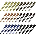 LOSANJI 30PCS No Crease Hair Clips - Metal Matte Hair Pins for Hair Styling - Duckbill Hair Barrettes - No Bend Alligator Hairpins for Thick Thin Hair - Hair Accessories for Women Girls - Black Brown