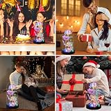 Touloube Light Up Galaxy Rose Gift for Women, Glass Dome, Romantic Decor view 7