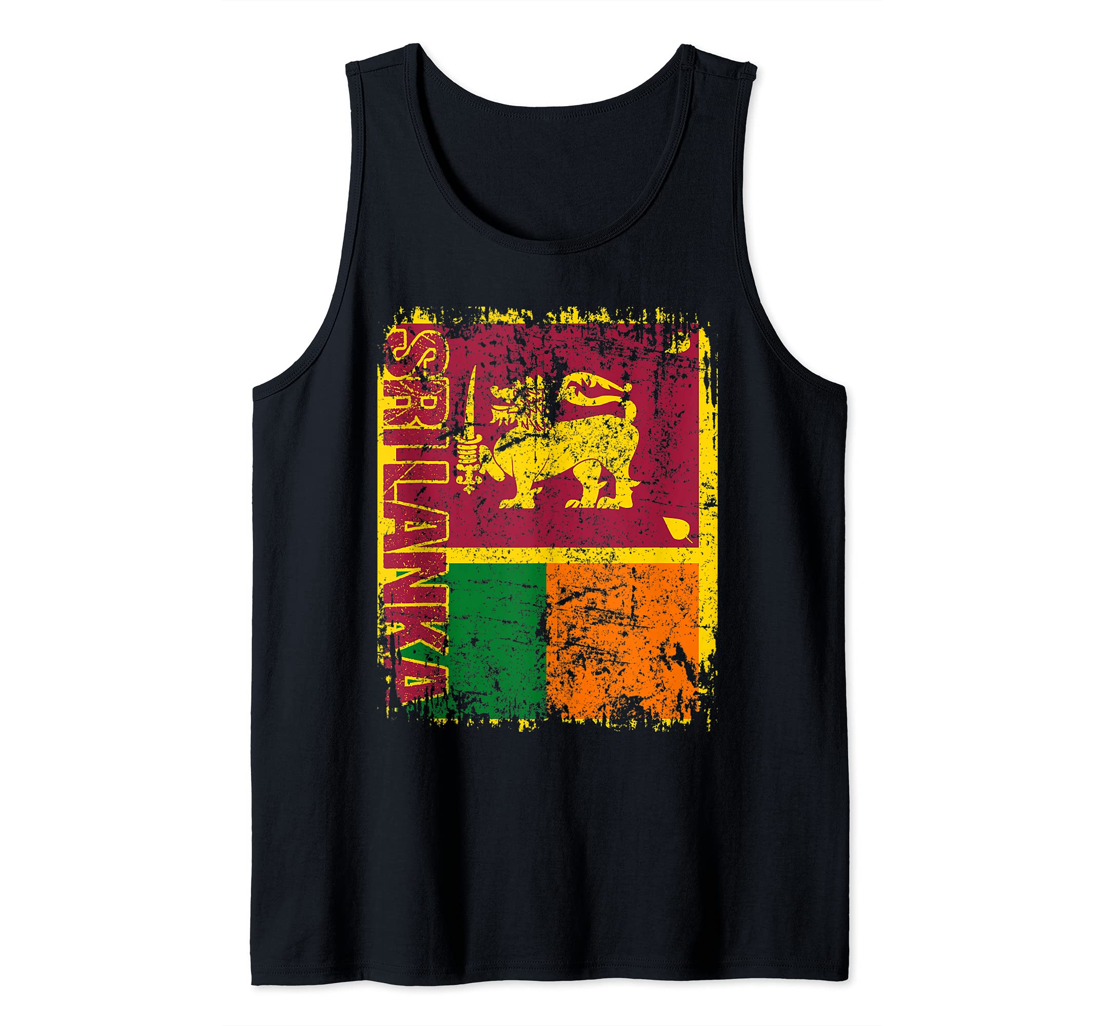 SRI LANKA Flag Vintage Distressed SRI LANKA Tank Top