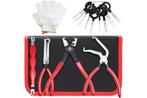 Lothee 7 Pcs Electrical Disconnect Pliers for Car, Electrical Connector Separator Tool, Automotive Electricity Connector Disconnect Plier, Terminal Removal Tool for Car and Truck Repair(multi-use Kit)