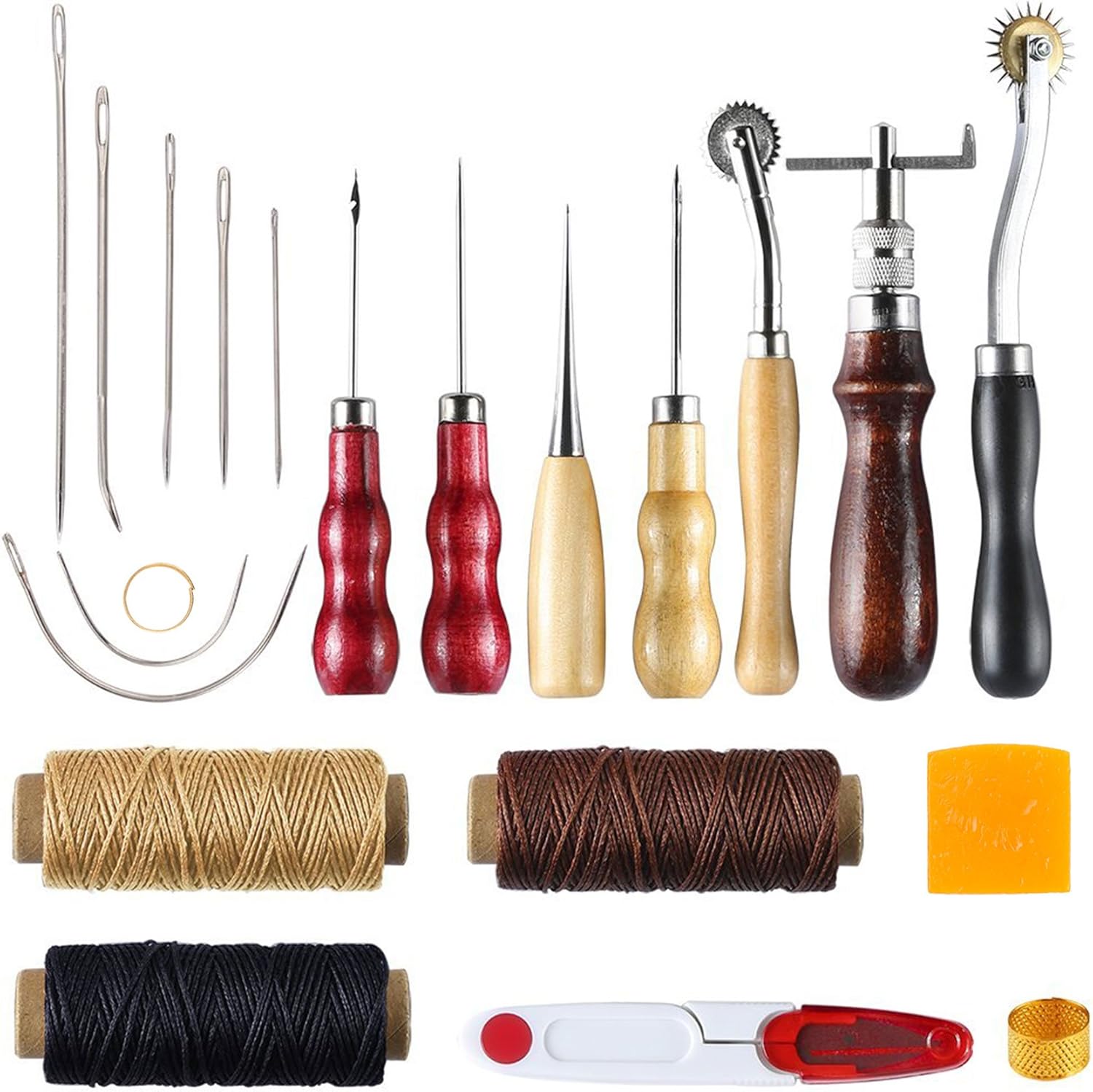 Amazoncom coz leather sewing tools 20pcs hand leather stitching kit