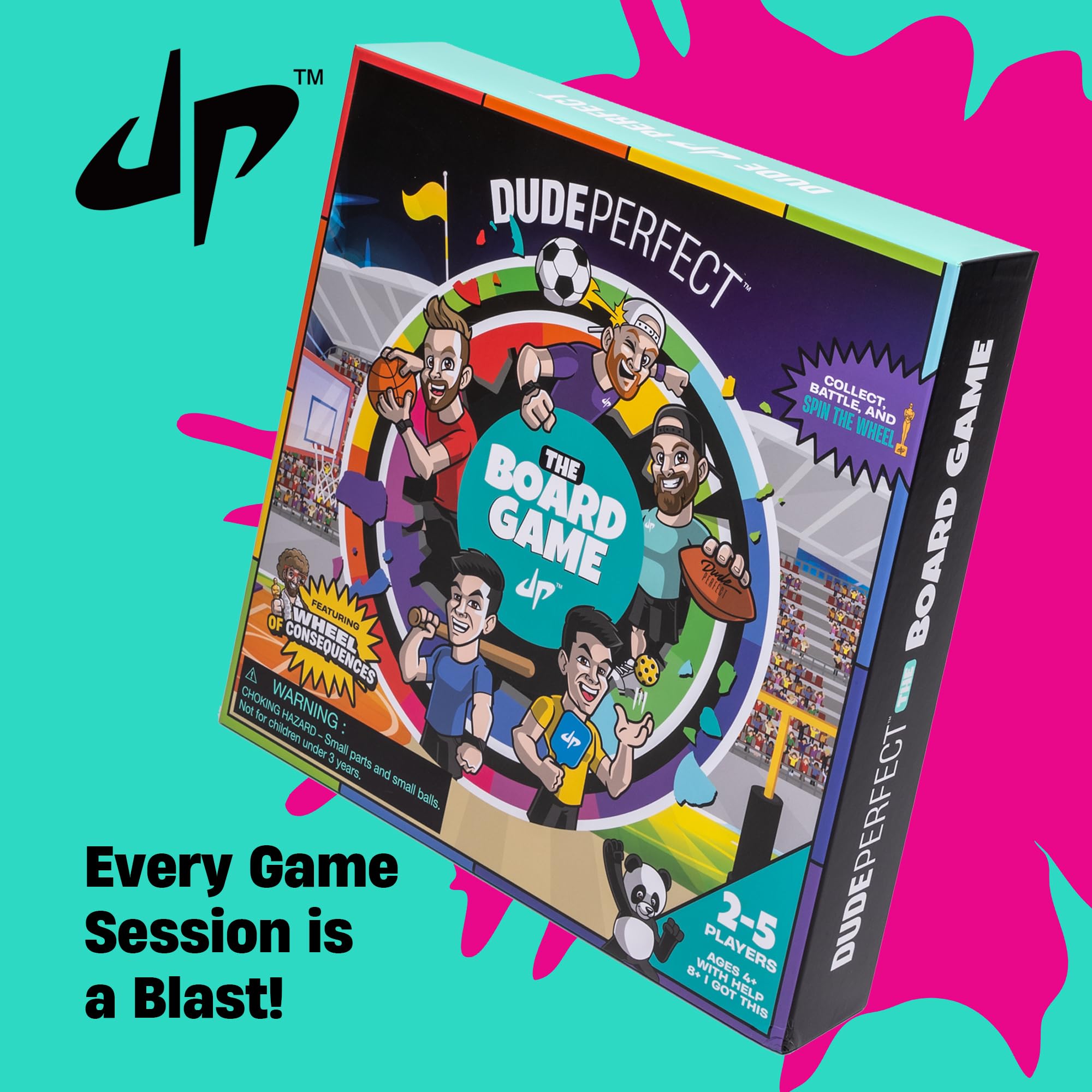 Dude Perfect Board Game, 2-5 Player Challenging and Competitive Family Board Games, Ideal Sports Board Games for Family Game Night, Ages 4 and Above