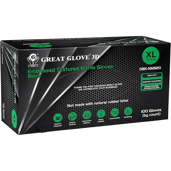 Amazon.com: Xtreme Orange Nitrile Gloves with Diamond Texture