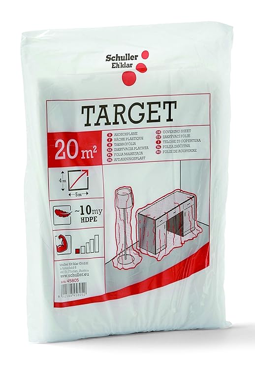 Schuller Eh'klar, 45805 TARGET 10my Abdeckplane, Abdeckfolie 4x5m, transparent