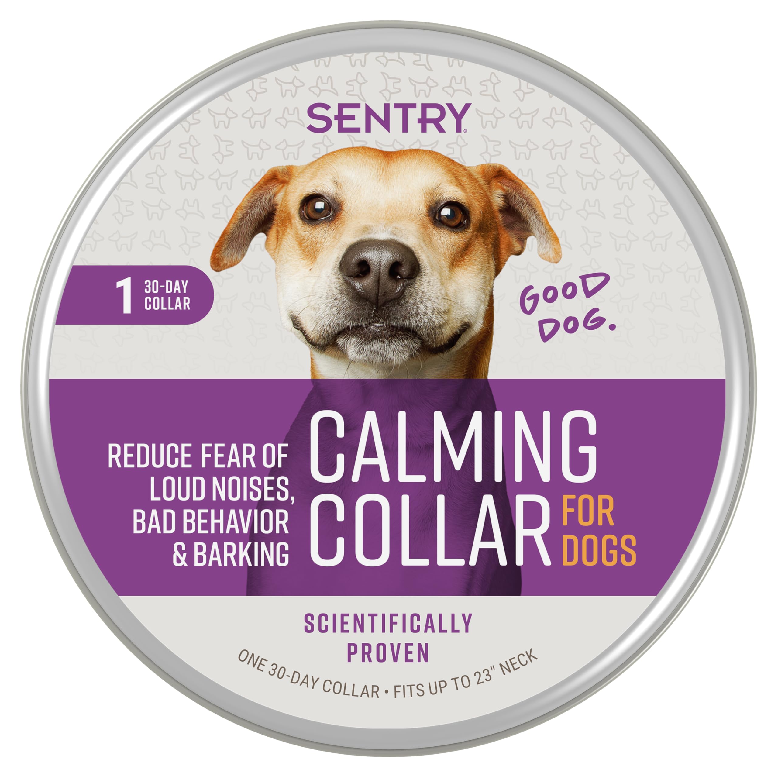 SENTRY PET Care Sentry Calming Collar for Dogs, Anxiety Reducing Pheromone Collar, Releases Pheromones for 30 Days, Helps Calm During Loud Noises and Separation, 1 Count