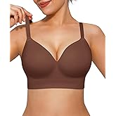 Popilush Bras for Women No Underwire Seamless Wireless Support Bra Full Coverage Comfort T Shirt Bralette