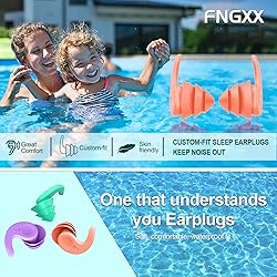 Kids Swimming Ear Plugs,3 Pairs Waterproof Reusable