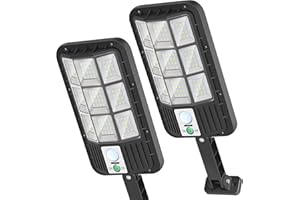OKPRO S-124XB Solar Lights Outdoor Motion Sensor,5000LM Security Lights with Remote Control, Dusk to Dawn Solar Street Light Outdoor, IP65 Waterproof Flood Light Solar Powered with 3 Modes(2 Packs)