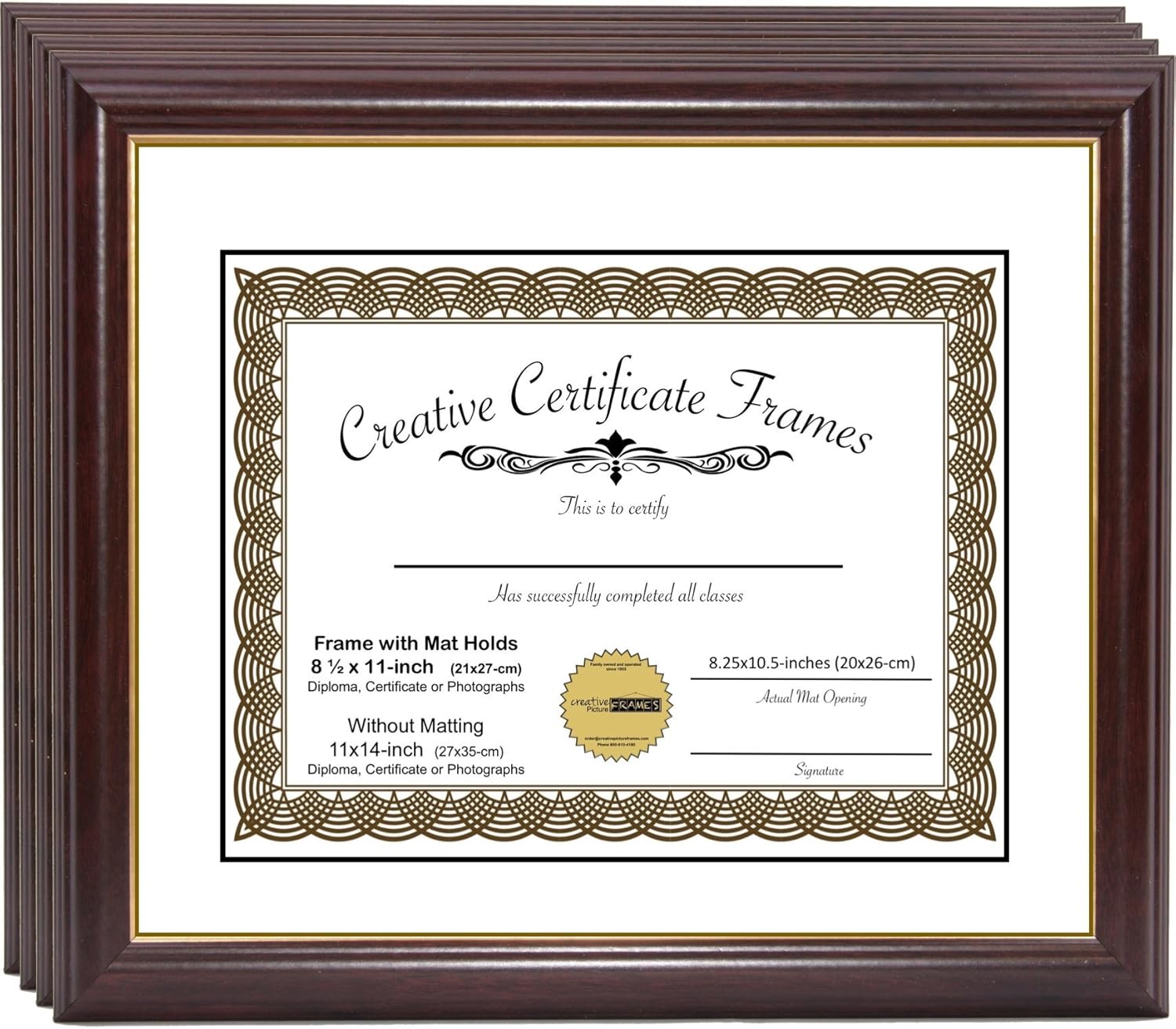 CreativePF [929711x14mh/gd] Mahogany Certificate Frame