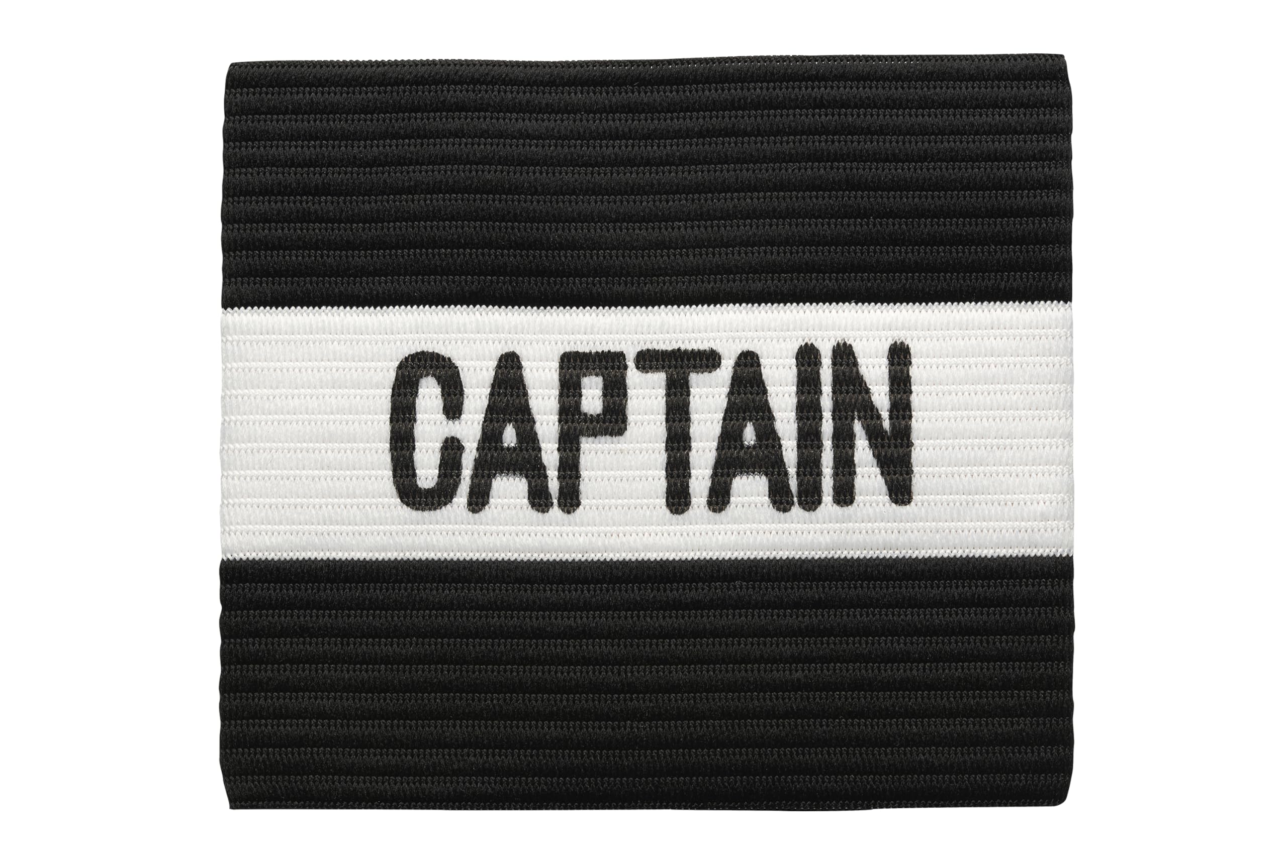MC-Trend Football Captain's Armband - High Quality Elastic Leader Armband for All Ages - Perfect Choice for Your Team Captain Captain (1, Kids Black/White)