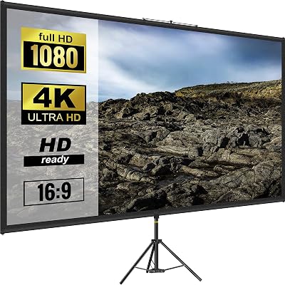 VEVOR 80" Tripod Projector Screen 16:9 4K HD Portable Stand