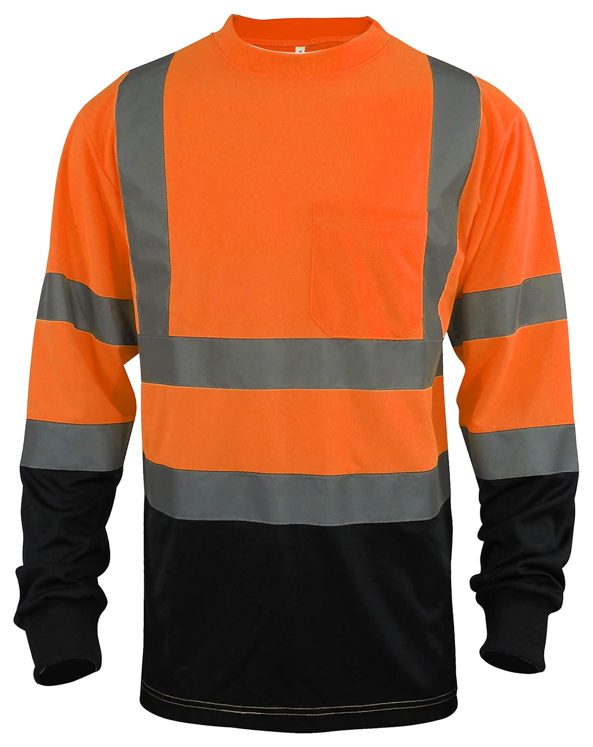 Black Bottom L&M Hi Vis Class 3 T Shirt Reflective Safety Lime Orange
