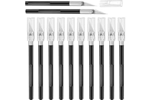 MUDDER 15 Pack Exacto Knife Set, Hobby Knife, Back to School Supplies Craft Knifes Kit for Art, Carving, DIY, Scrapbooking, Art, Cutting, Stencil(Black)