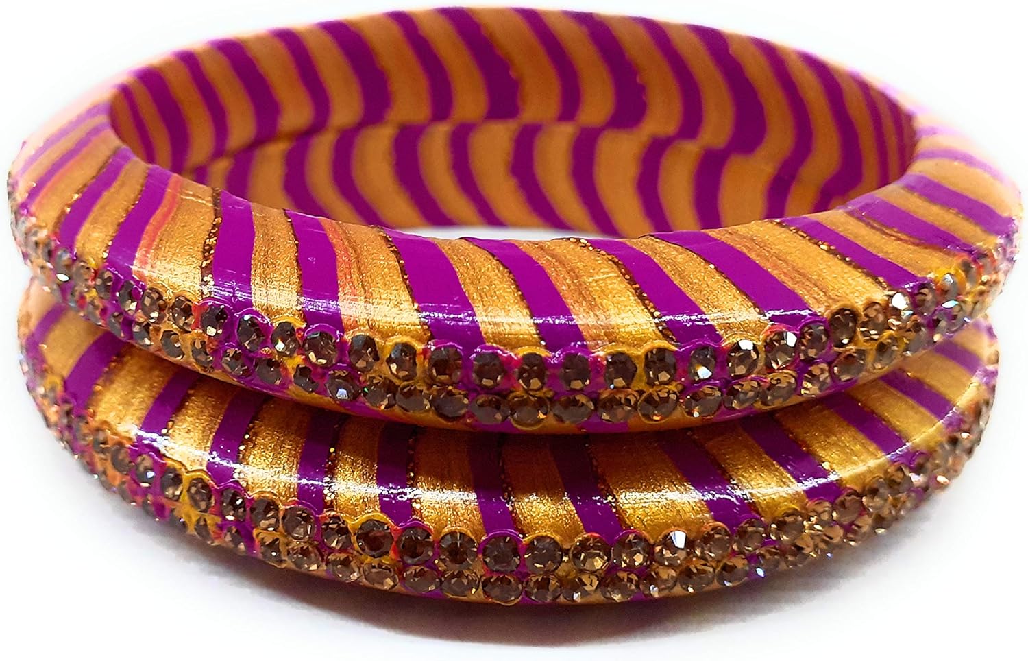 Buy WearingCloud Fashions Jaipur Lahriya Lac Bangle Set Pack of 2