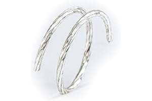 Spiral Nose Ring Piercing - 20 Gauge Double Hoops Nose Ring - Twisted Dainty Handmade Double Nose Hoop - 8mm Hypoallergenic B