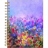 iampanda Spiral Journal Notebook,Strong Twin-Wire Binding with Premium Paper for Girl Women,60 Sheets A5 College Ruled Notebook/Journal,Perfect for School Office Home Gifts,Abstract Hand Drawn