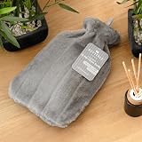 Revitale Luxury 2L Hot Water Bottle with Soft Faux Fur Cover Slate Grey view 7