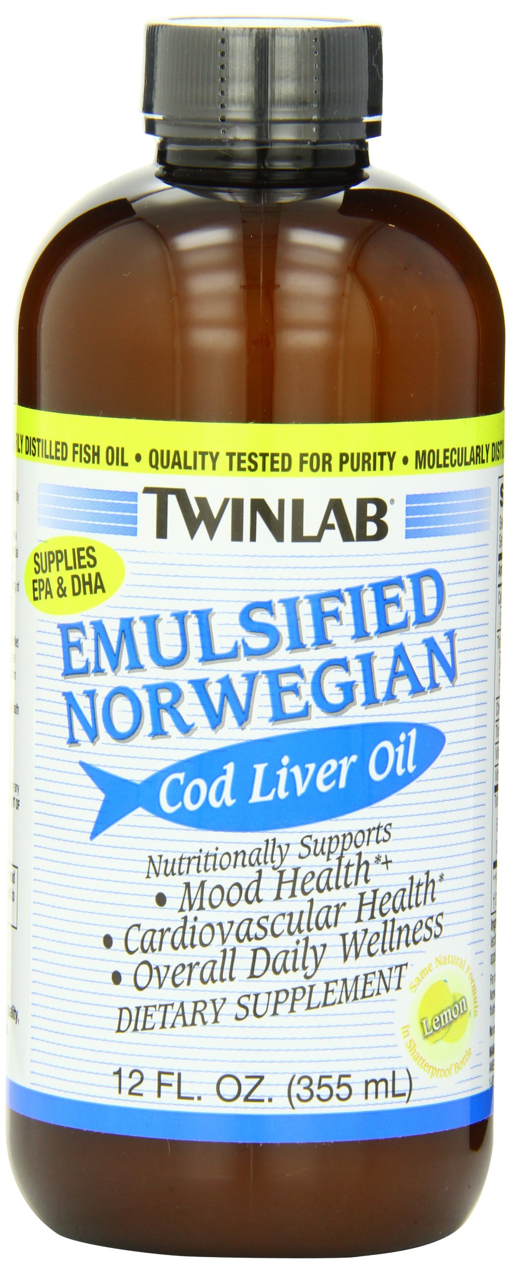 Twin Lab Emulsified Cod Liver Oil Softgels, 100 Count Health & Personal Care