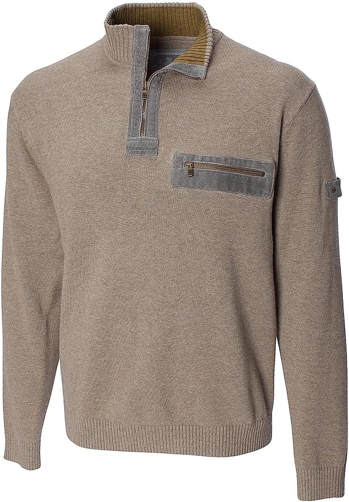 Cutter and Buck Twisp Hybrid Half Zip Golf Pullover (Big and Tall) 2016 Dark Burlap 4X-Large Big