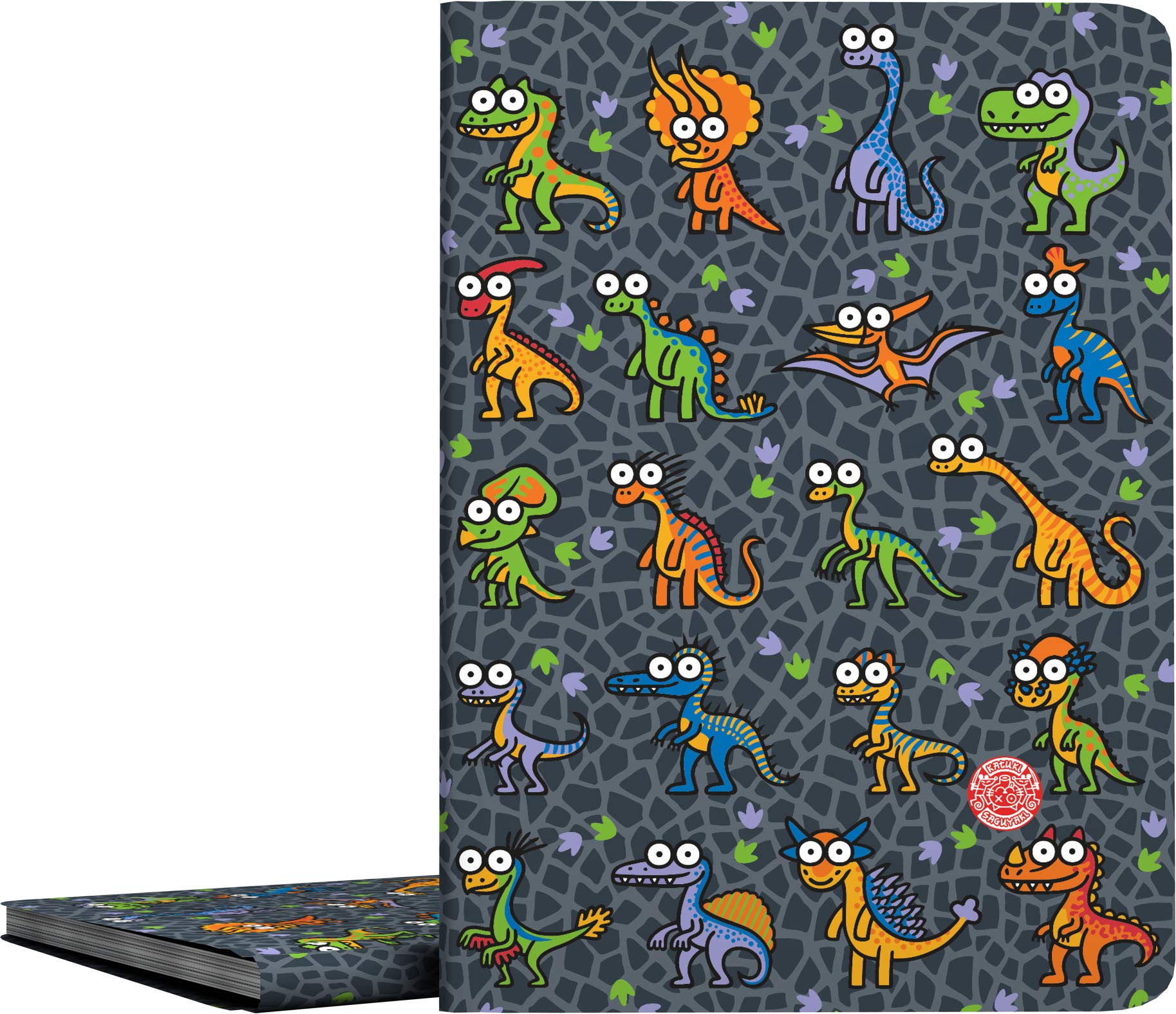Grafoplás 1332152 Katuki Saguyaki Collection, 30 Transparent Covers, Opaque Polypropylene, Dino, A4