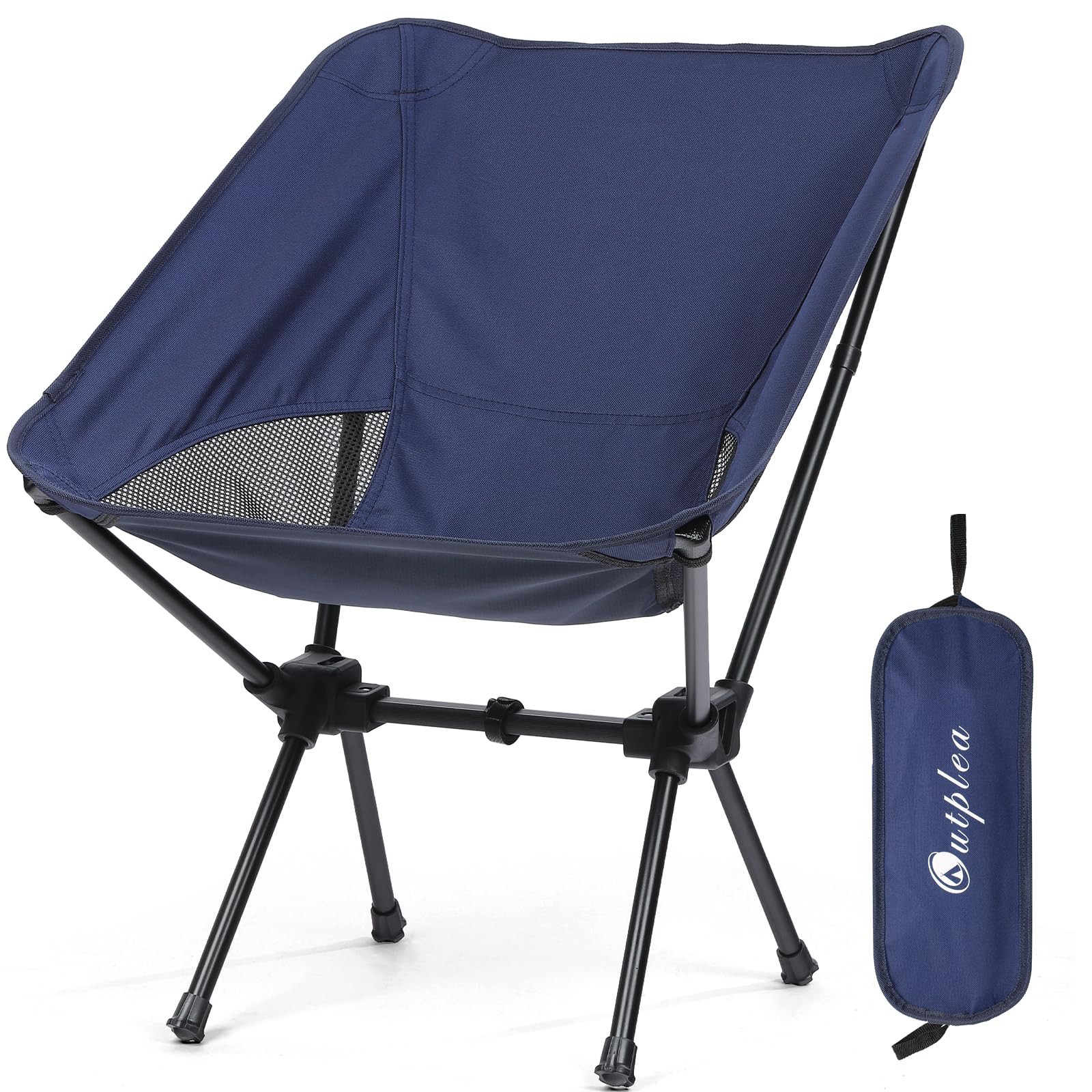 Outplea Lightweight Small Folding Camping Chair for Adults, Compact Fishing Chairs, Portable Backpacking Chair for Outdoor Beach Hiking, Blue