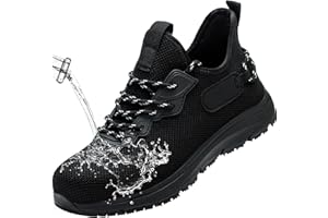 TEYTAP Steel Toe Shoes for Men Women, Non-Slip Waterproof Work Safety Shoes, Indestructible Puncture-Proof Construction Industrial Shoes, Zapatos de Trabajo Impermeable y Antideslizante