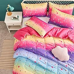 Yogeneg Colorful Polka Dots Kids Comforter Sets