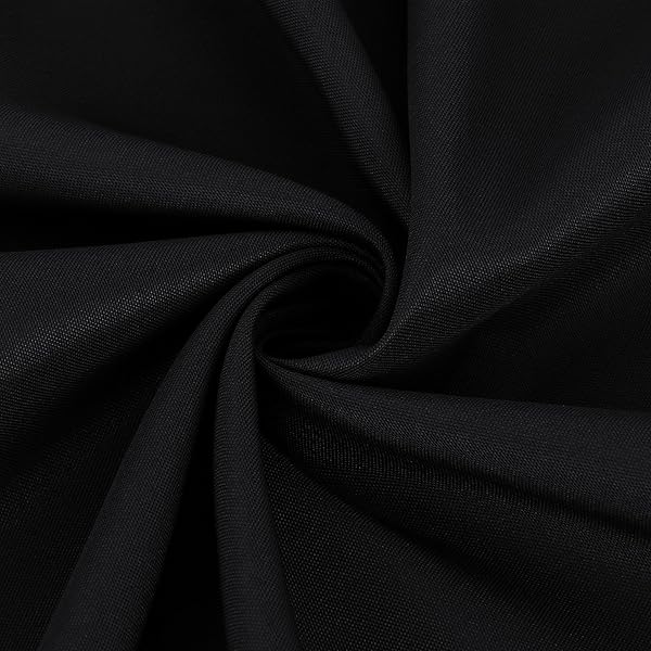SANCUA 8 PACK ROUND TABLECLOTH 90 INCH BLACK, STAIN AND WRINKLE RESISTANT TABLE CLOTH – WASHABLE POLYESTER TABLE COVER FOR DINING TABLES, BUFFET PARTIES AND CAMPING