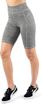 Ebb Flow Women S Wide Waistband Performance Yoga Bike Shorts