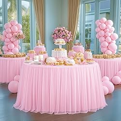 HB HBB MAGIC Light Pink Round Tablecloth 60 inch