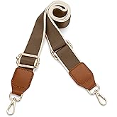Hamdecro Purse Straps Replacement Crossbody, Universal Wide Shoulder Strap for Bags Adjustable Straps for Handbags,Gold Buckle - Dark Khaki