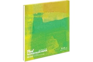 Speedball Art Products AVI850088 Fluid Watercolor Hot Press Block 8X8, White