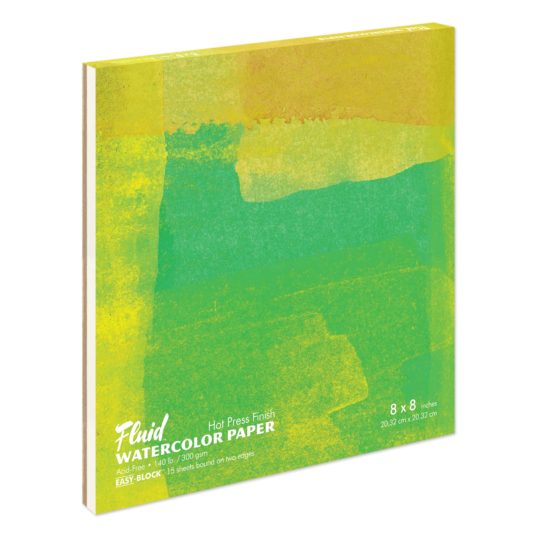 Speedball Fluid Hot Press Watercolour Block 8 x 8", 15 Sheets, Painting Journal, Paper Sketchbook, Watercolor Art Pad — image 1