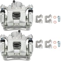 AutoShack Rear Brake Calipers with Bracket Pair of 2 Driver