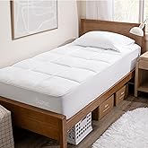 Bare Home Twin Extra Long Microplush Mattress Topper - Pillow Top Reversible - Mattress Cover - Dual Sided All-Season - 8" to 24" Deep Pocket - Fitted Cover - Dorm Essentials - Plush Bed Pad (Twin XL)