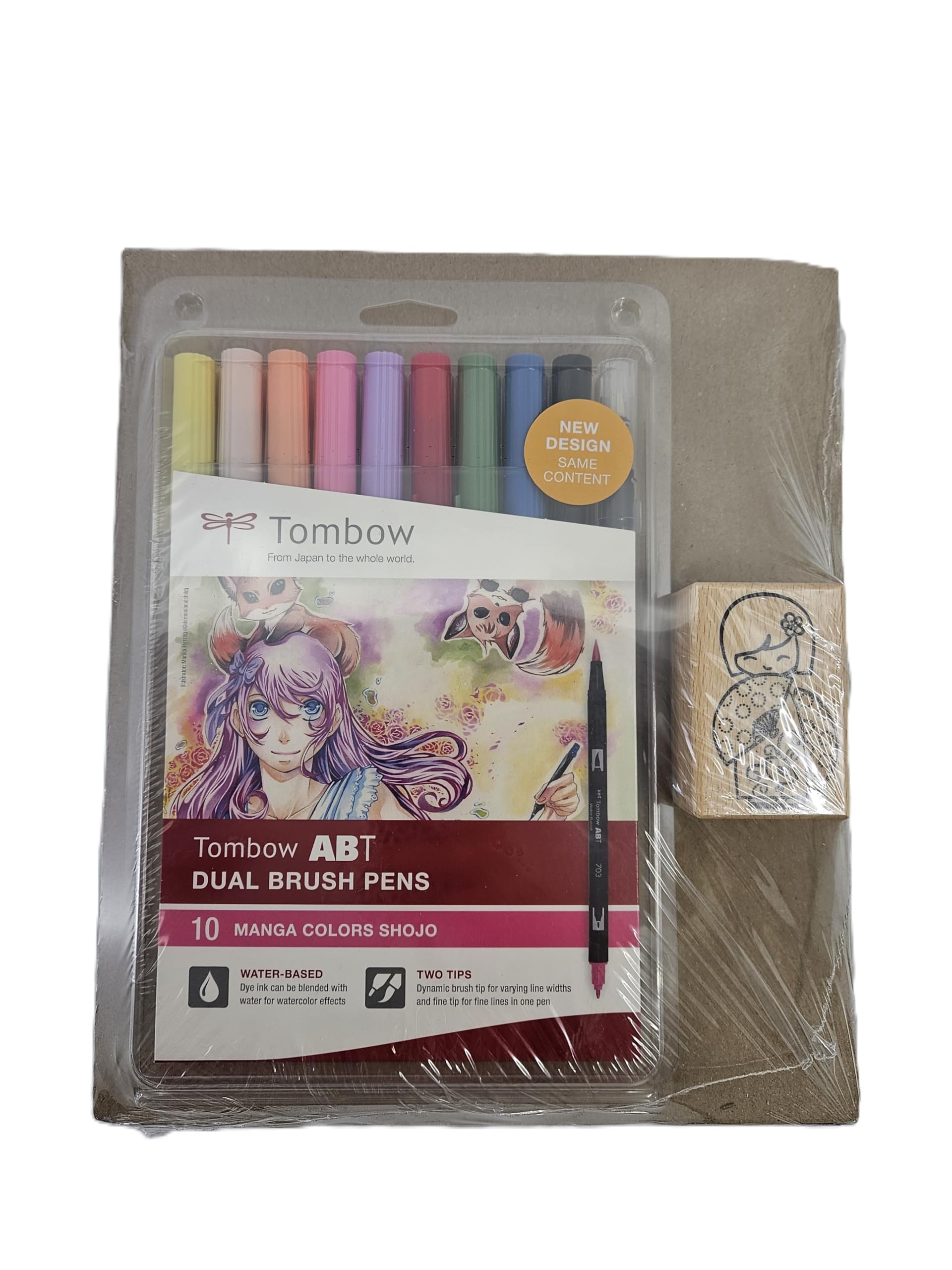 Tombow ABT - 10C-MANGA2–ST Manga Set of 10 x fine tip ABT Dual Brush Pens Manga Stamp — image 1
