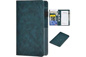 HERRIAT Server Books for Waitress - Leather Waiter Book Server Wallet with Zipper Pocket, Cute Waitress Book&Waitstaff Organizer with Money Pocket Fit Server Apron