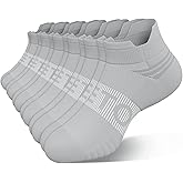 easetoe 6 Pairs Ankle Compression Socks Men Women 15-20mmHg Cushioned Low Cut Athletic Arch Support Travel Plantar Fasciitis