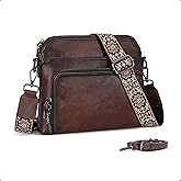 HESHE Genuine Leather Crossbody Bags for Women Satchel Purses Shoulder Handbags with 2 Adjustable Strap Hobo Purse