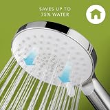 Mira Zest 90mm Eco Shower Head and Hose Chrome 3-Spray view 4