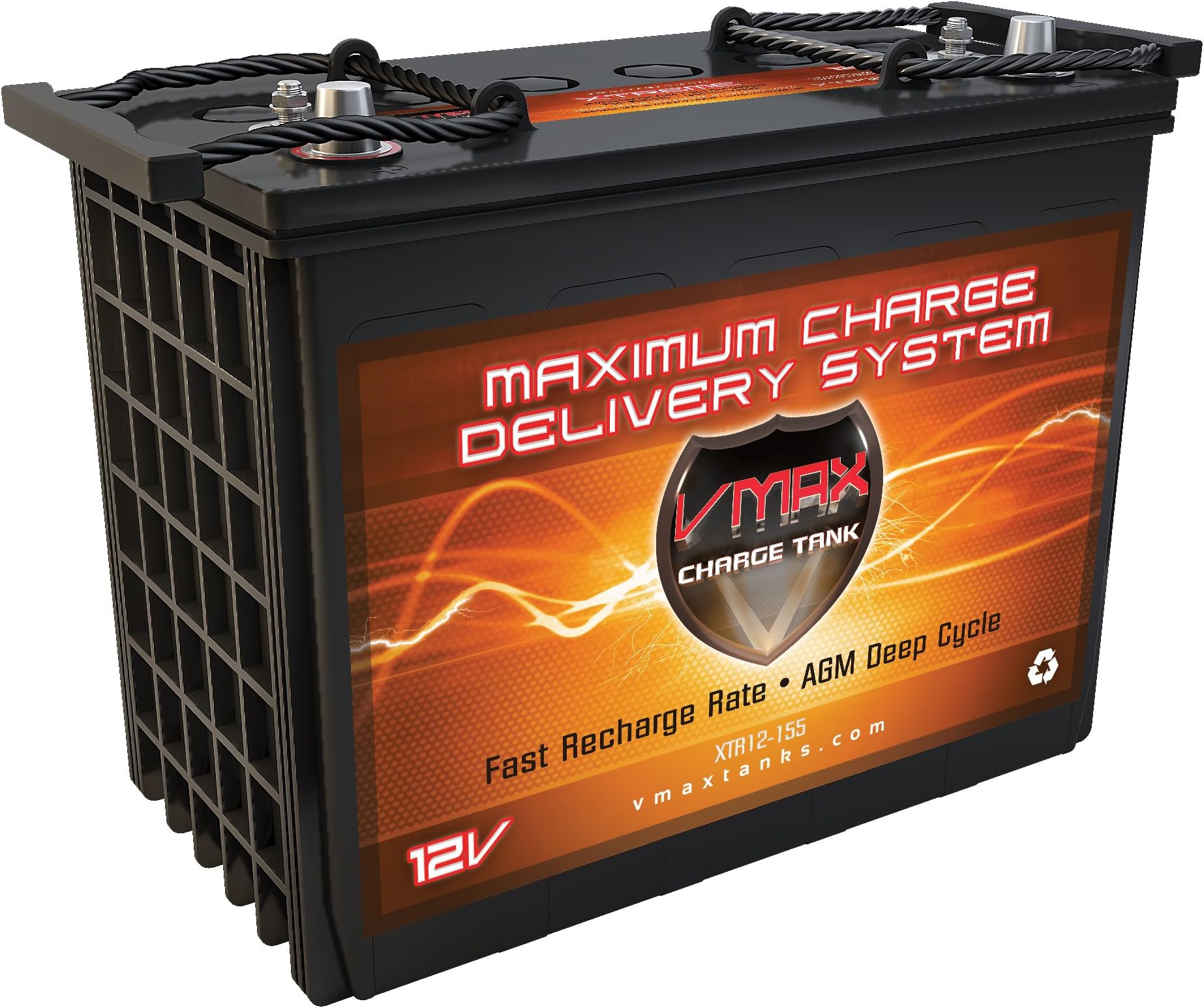 XTR12-155 12V VMAX 155AH AGM Battery compatible with Duracell Golf Battery Group GC12