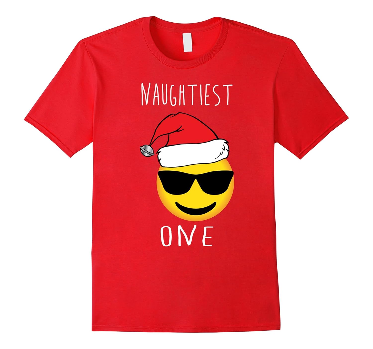 Naughiest One Sibling Funny Emoji Christmas TShirts 2017-ANZ